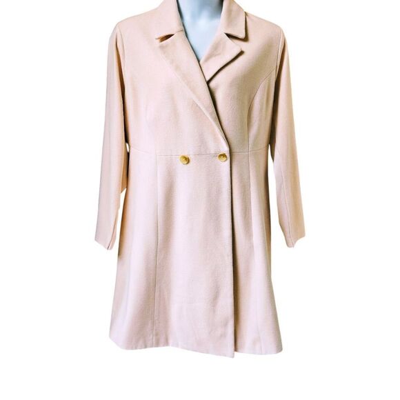 TORRID WOOL Pale Pink Fit & Flare Plus Size Long Winter Coat 3X - Picture 2 of 14